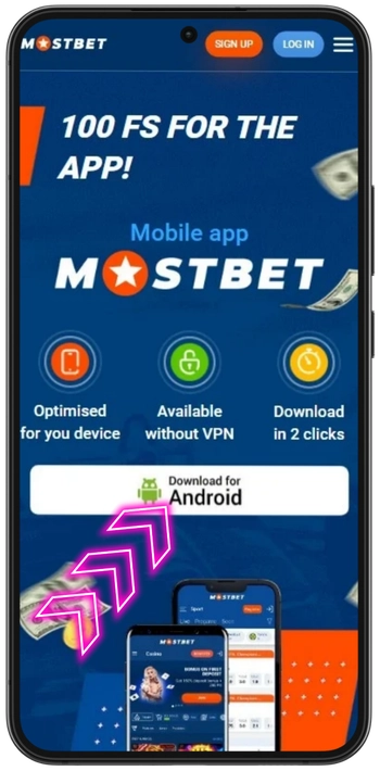 Step 4 of Mostbet Casino APK installation: download the file and tap Install to complete setup
